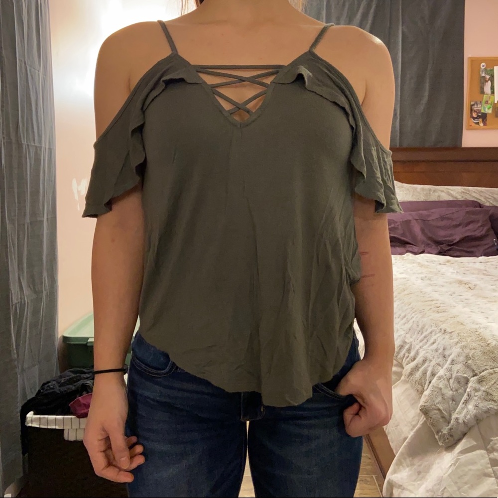 Charlotte Russe Cold Shoulder Top